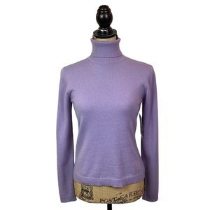 Marshall Fields Cashmere Turtleneck Sweater Lilac